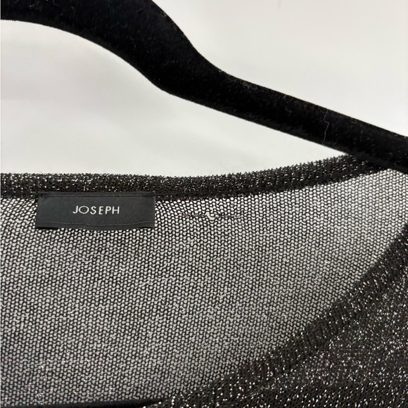 Joesph lurex knit black see through layer metallic long sleeve size small - Picture 2 of 16